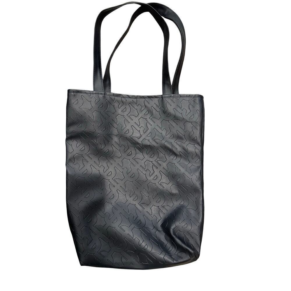 Black Filthy Rich Faux Leather Tote - Picture 2 of 5